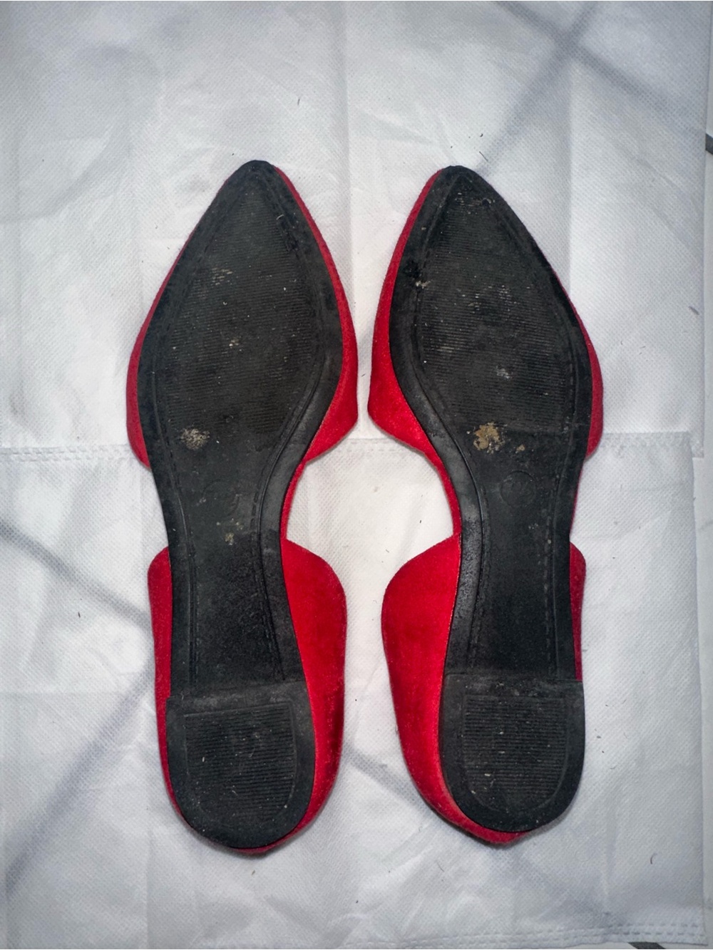 a new day Red Pointed D'Orsay Flats - Picture 2 of 3